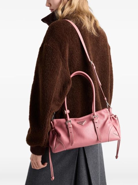 Prada medium leather tote bag - Pink - zdjęcie produktu nr 2