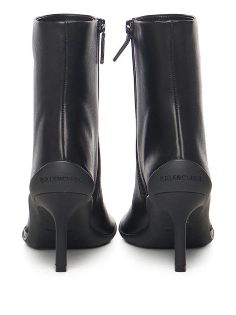 Balenciaga 80mm square-toe leather boots - Black