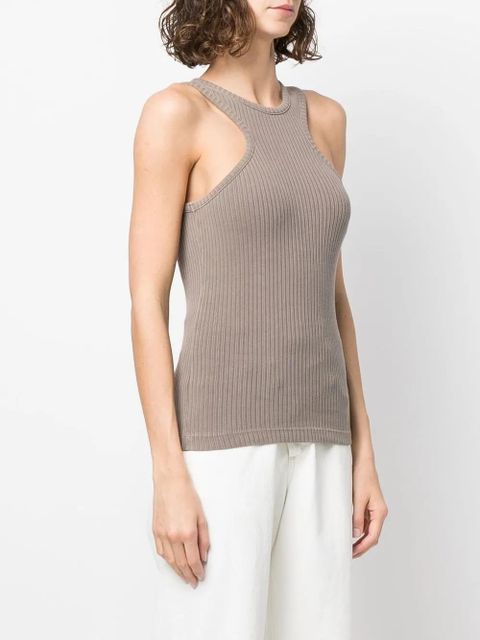 AGOLDE cutaway ribbed-knit top - Neutrals