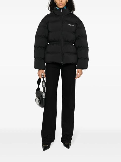 Alexander Wang reflective-logo jacquard puffer jacket - Black - zdjęcie produktu nr 1