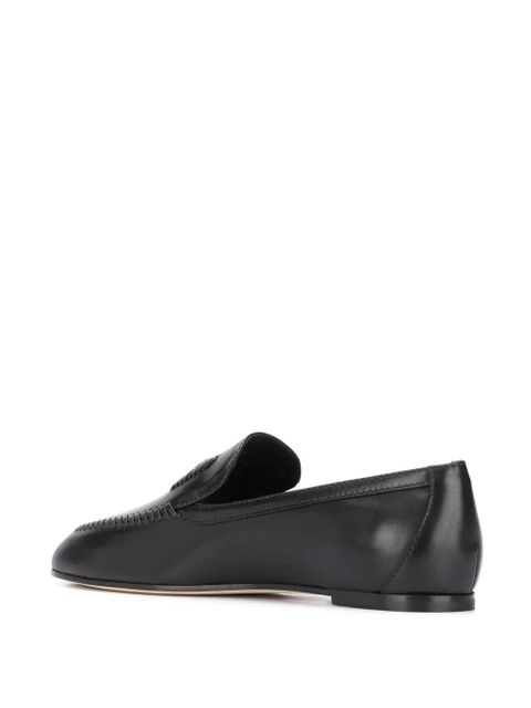 Tod's whipstitch logo loafers - Black
