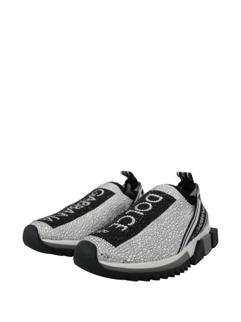 Dolce & Gabbana Portofino crystal-embellished sneakers - Silver - zdjęcie produktu nr 2