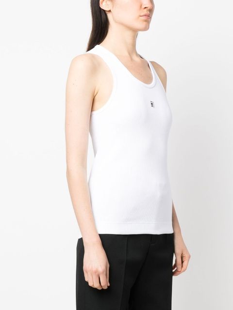 Givenchy 4G-logo plaque sleeveless top - White