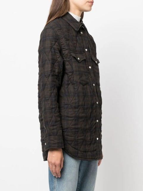 MARANT ÉTOILE quilted checked shirt - Green
