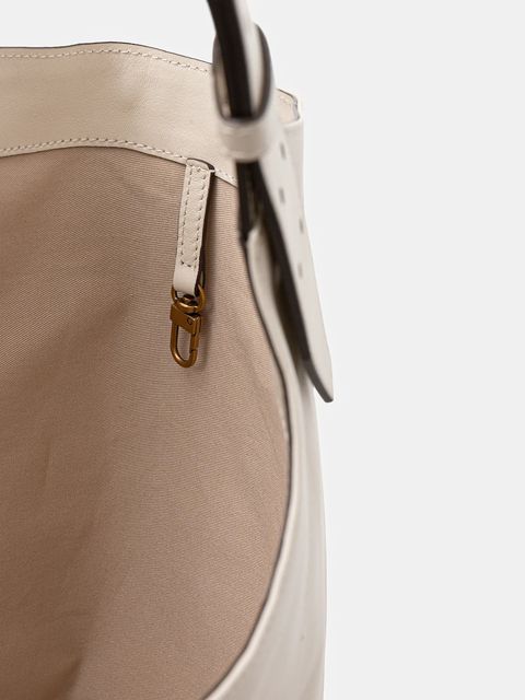 Pinko torebka skórzana kolor beżowy 105360 A0QO