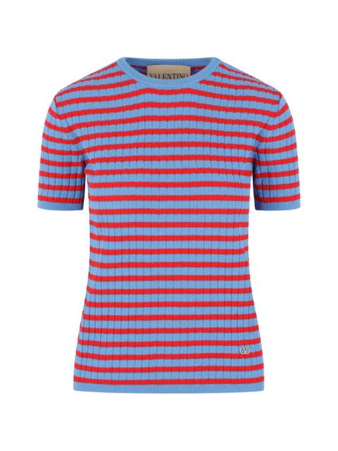 Valentino Garavani striped logo knitwear - Blue - zdjęcie produktu nr 1