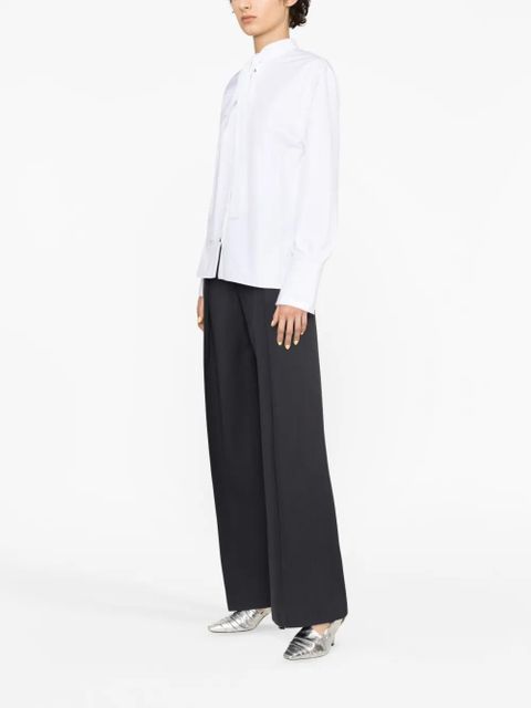 Jil Sander bow-detailing cotton shirt - White