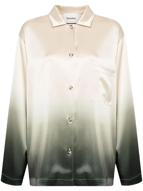 Nanushka Jelmer ombré-effect satin shirt - Multicolour - zdjęcie produktu nr 1