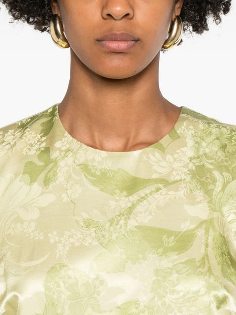 ALEMAIS Rochester floral-print sleeveless mini dress - Green