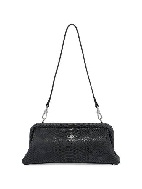 Vivienne Westwood Orb snake-effect shoulder bag - Black - zdjęcie produktu nr 1