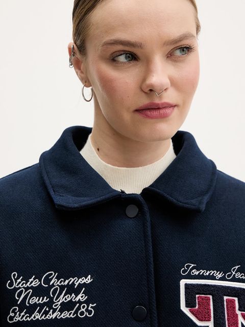 Tommy Jeans kurtka z dodatkiem wełny