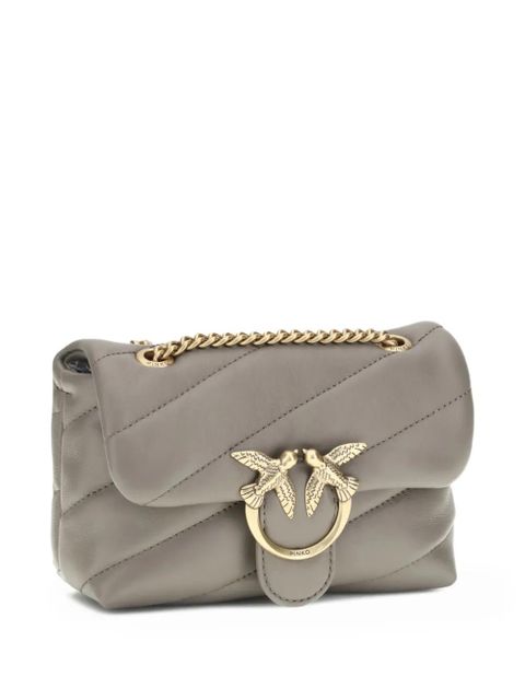 PINKO quilted birds shoulder bag - Grey