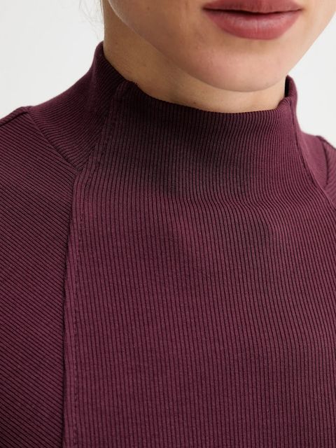 G-Star longsleeve 0 kolor bordowy z półgolfem D26905.E136