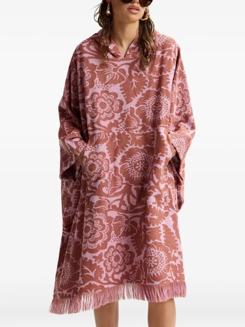 Essentiel Antwerp floral-jacquard fringed dress - Pink