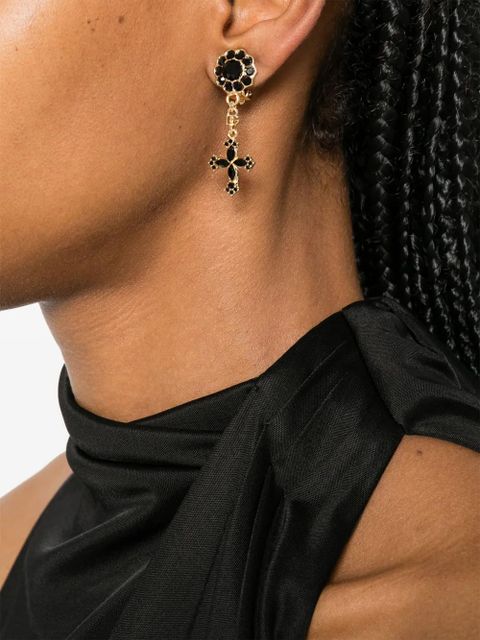 Dolce & Gabbana cross-charm drop earrings - Gold - zdjęcie produktu nr 2
