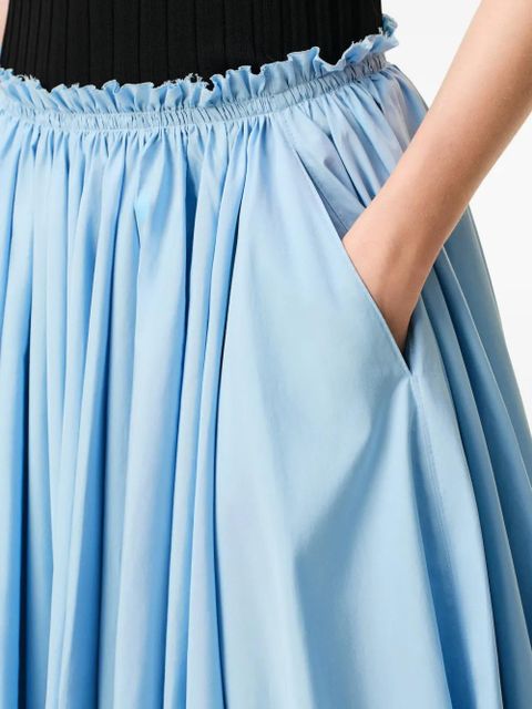 AMI Paris corolla A-line midi skirt - Blue