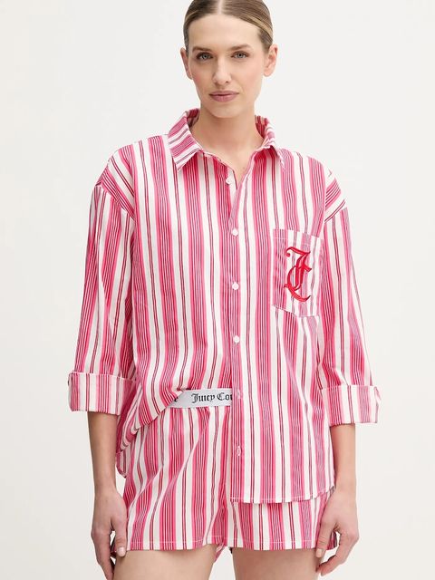 Juicy Couture koszula piżamowa bawełniana damska kolor różowy bawełniana JCYPT126853 - zdjęcie produktu nr 1