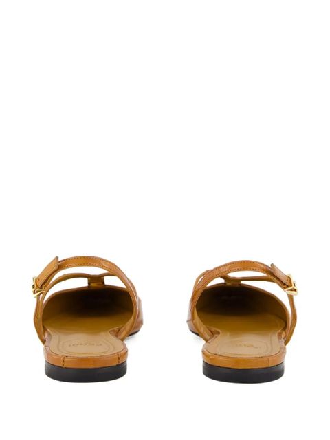 FENDI FFold flat pumps - Brown