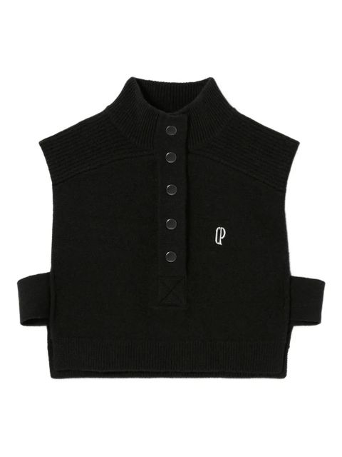 Claudie Pierlot logo-embroidered knitted vest - Black - zdjęcie produktu nr 1