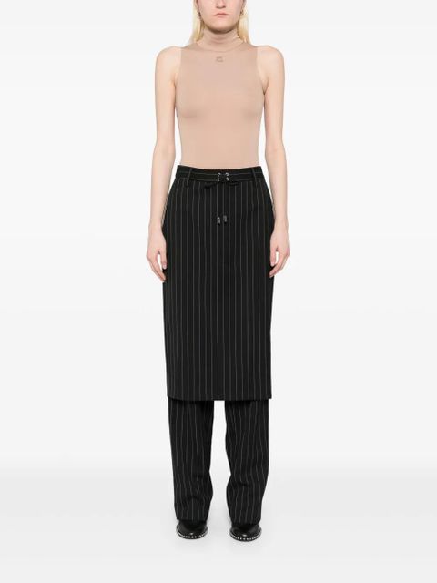 Jean Paul Gaultier lace-up suit skirt pant - Black