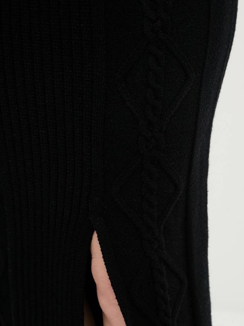 Dkny spódnica kolor czarny midi prosta DJ4R0377