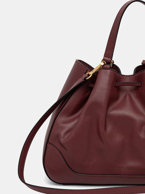 Pollini torebka skórzana kolor bordowy PC4428PP0N QG1 - zdjęcie produktu nr 2