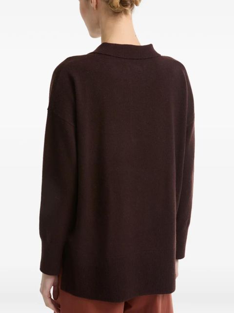 Yves Salomon tie-waist sweater - Brown