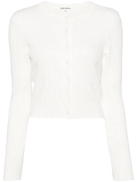 Reformation Joanne organic cotton blend cardigan - White - zdjęcie produktu nr 1