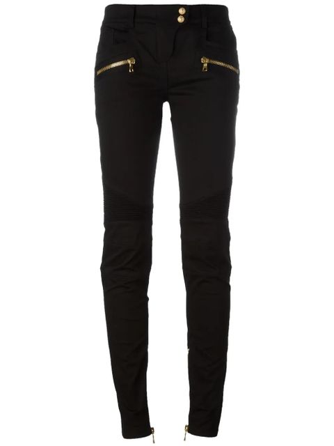 Balmain skinny biker trousers - Black - zdjęcie produktu nr 1