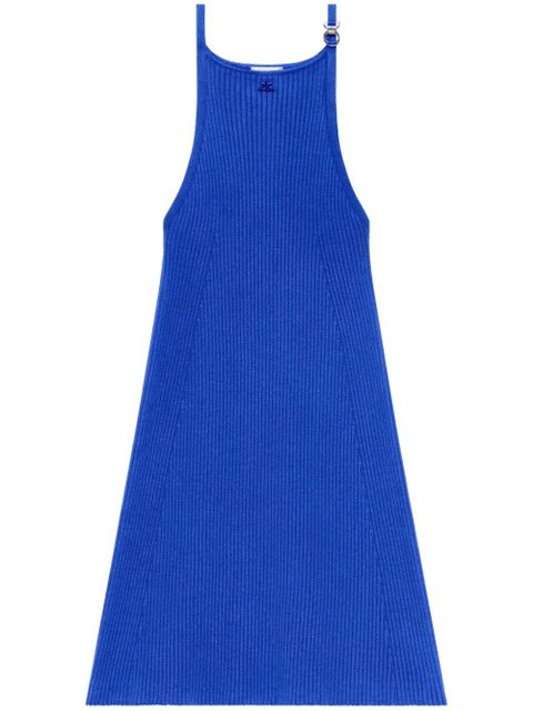 Courrèges logo-embroidered mini dress - Blue - zdjęcie produktu nr 1