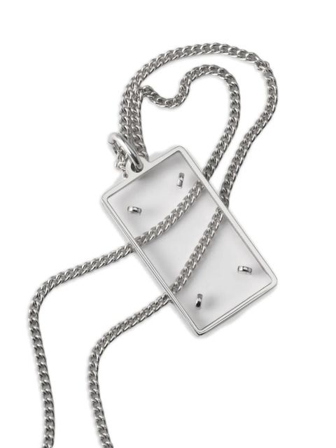 Maison Margiela Four Stitches pendant necklace - Silver