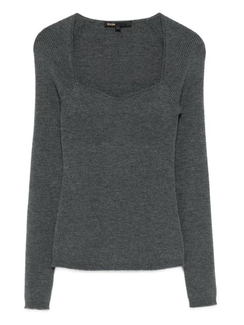 Maje wool sweater - Grey - zdjęcie produktu nr 1