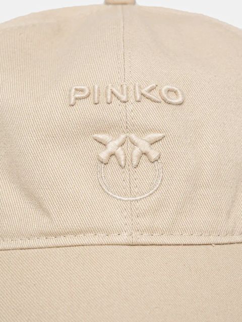 Pinko czapka z daszkiem kolor beżowy z aplikacją 100621 A25N