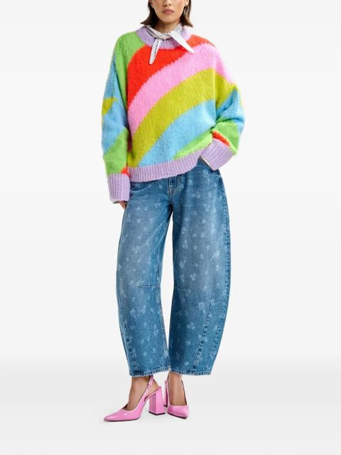 Essentiel Antwerp striped knitted sweater - Green