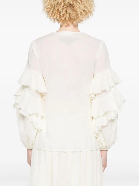 ZIMMERMANN ruffled blouse - White