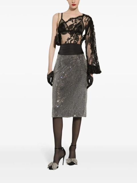 Dolce & Gabbana One-shoulder blouse - Black - zdjęcie produktu nr 2