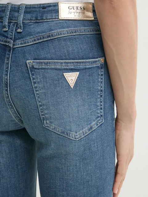 Guess jeansy damskie kolor niebieski W5RA46 D5L72
