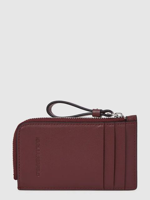 Karl Lagerfeld portfel skórzany K/CIRCLE damski kolor bordowy A4W32024 - zdjęcie produktu nr 2