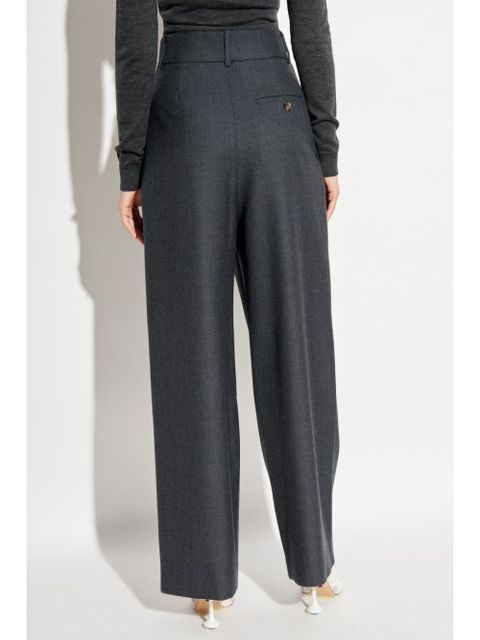 LOEWE wrap wool trousers - Grey