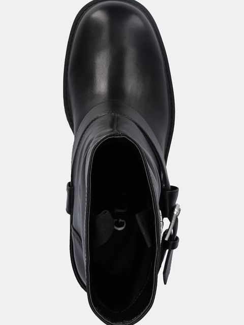 Guess botki BENJI damskie kolor czarny na słupku FLFIJI ELE10