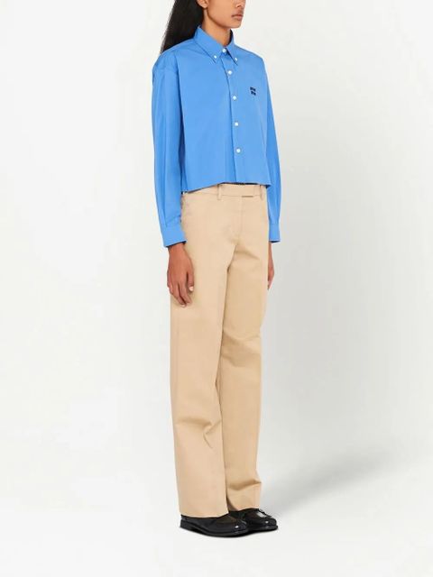 Miu Miu mid-rise straight leg chino trousers - Neutrals