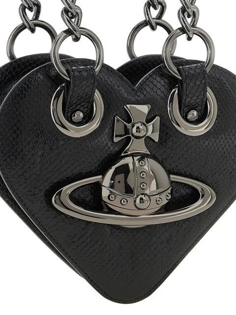 Vivienne Westwood Juliet heart leather shoulder bag - Black