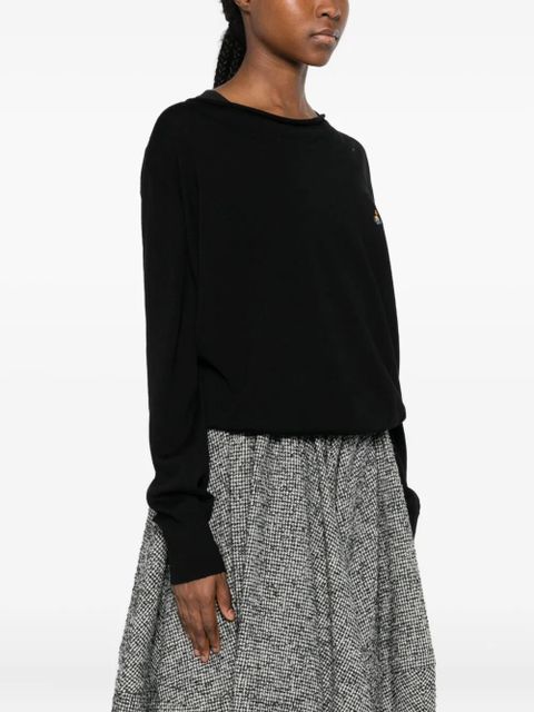 Vivienne Westwood orb-embroidered wool top - Black - zdjęcie produktu nr 2