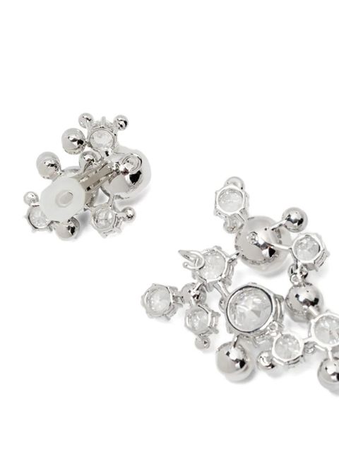 Swarovski Constella crystal-embellished clip earrings - White