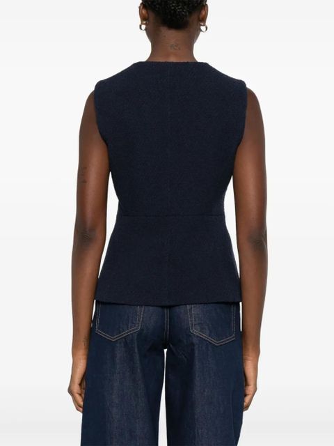 Maje bouclé vest - Blue - zdjęcie produktu nr 2