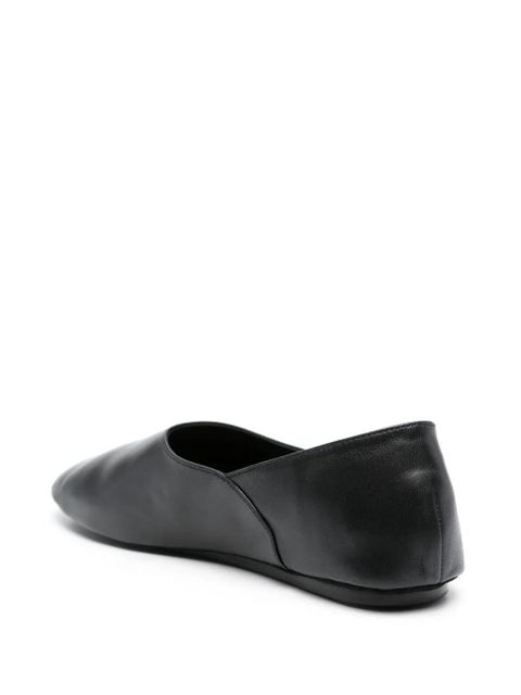 Jil Sander two-panel leather ballerina flats - Black