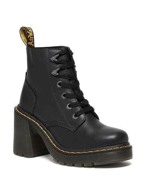 Dr. Martens botki skórzane Jesy damskie kolor czarny na słupku DM27613001