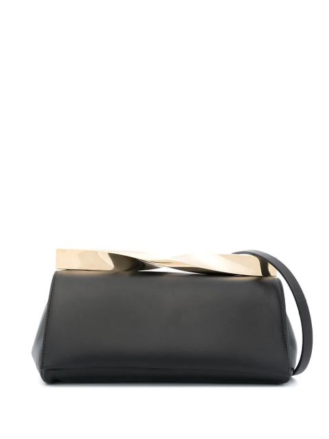 Aquazzura twist leather clutch bag - Black - zdjęcie produktu nr 1
