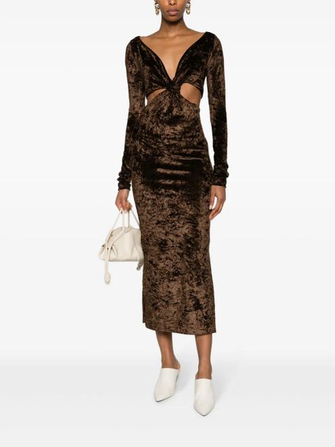Nanushka Zanee cut-out midi dress - Brown - zdjęcie produktu nr 2