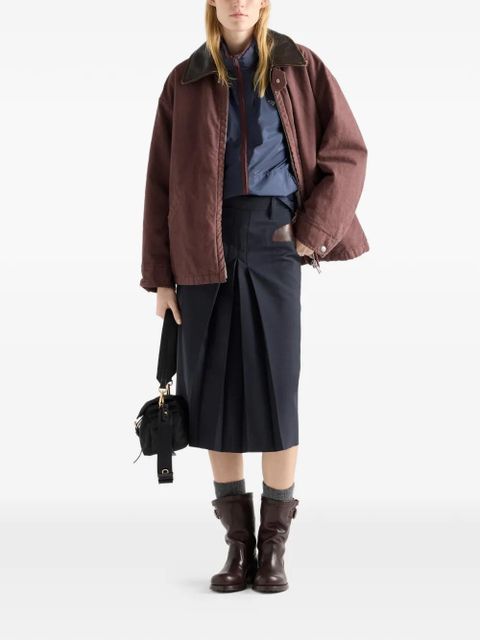 Prada elasticized-cuff zip-fastening jacket - Blue - zdjęcie produktu nr 2